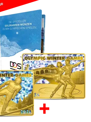 Die Goldbarren-Münzen mit Hologramm zu den Olympischen Spielen 2026! | Bestellbar