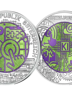 Aktion | Österreich 2025 25 Euro Silber-Niobmünze „Digitalisierung“