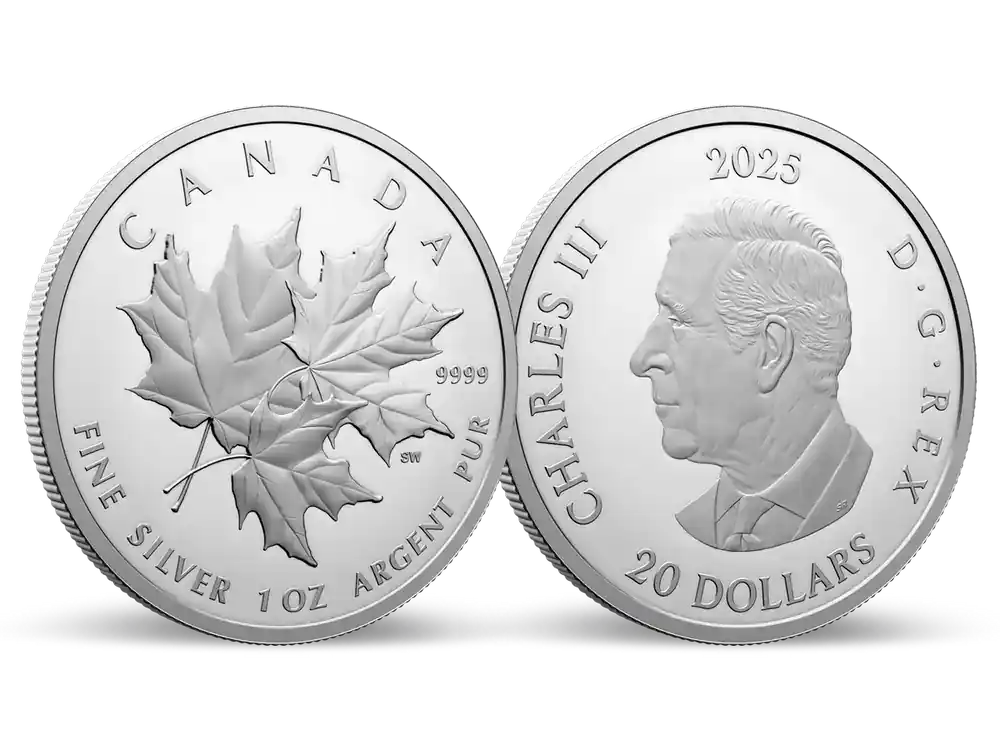 Beliebt | Kanada 2025 Silbermünze „Triple Maple Leaf – dreifaches Ahornblatt“ PP