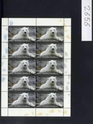 Bund, Michel Nr. 2656 Zehnerbogen postfrisch – Eisbär - Premium-Qualität
