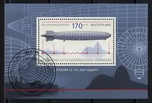 Bund, Block 69 gestempelt ESST BERLIN – Historischer Luftschiffverkehr Zeppelin - Preisnachlass