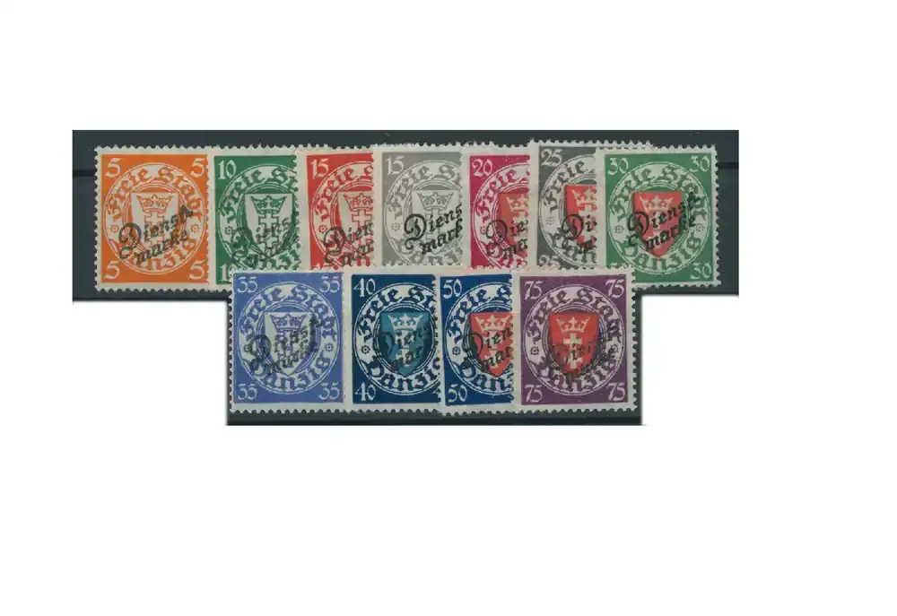 Neu eingetroffen | Briefmarken Deutsches Reich Dienstmarken Danzig 1924 Michel Nr. D41-51 postfrisch
