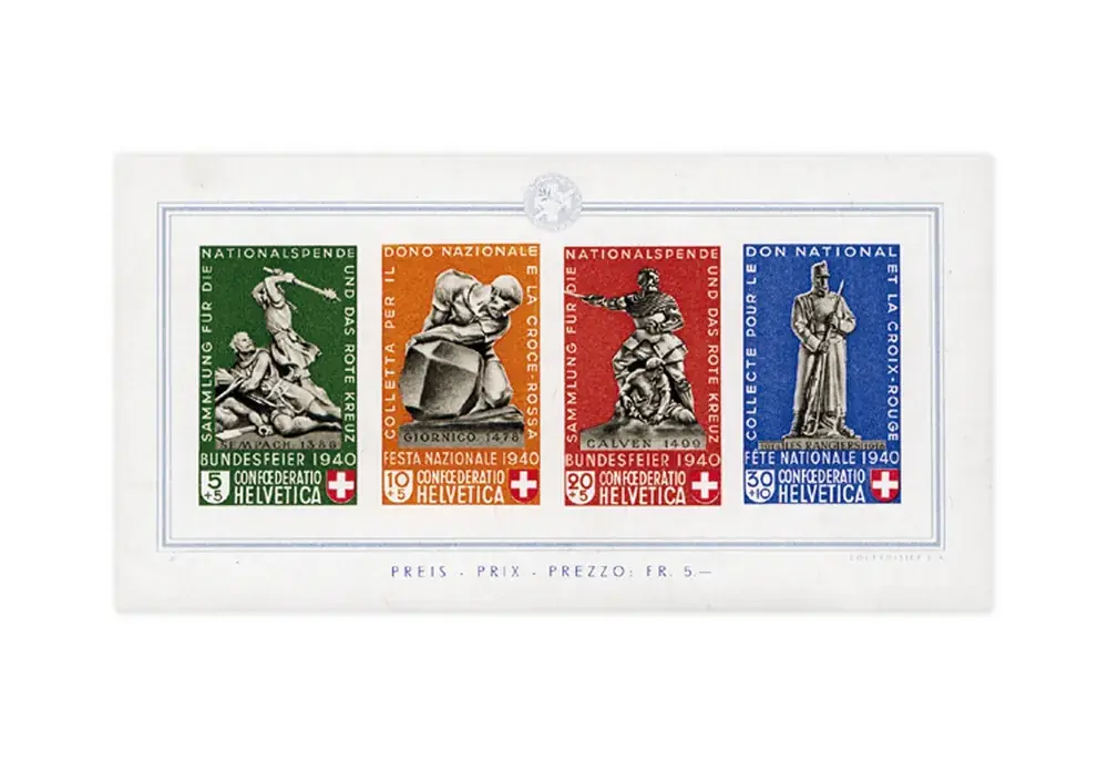 Bestseller | Briefmarken Schweiz Pro Patria 1940 Michel-Nr. Block 5 postfrisch
