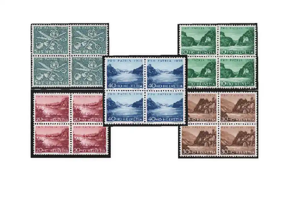 Schweiz Mi.Nr. 627/631 postfrisch VB Pro Patria 1956 | Neue Ware