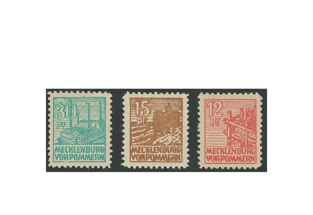 Abverkauf - Briefmarken SBZ Abschied 1946 Michel-Nr. 36/37 + 39z postfrisch