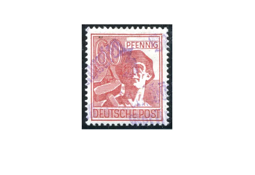 SBZ Bezirkshandstempel 1948 Bezirk 20 Halle Mi.Nr. 179 gestempelt geprüft - Knallerpreis
