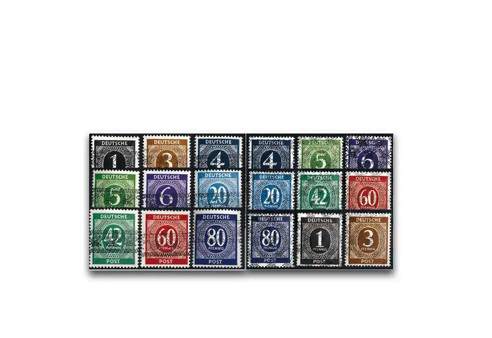 Neues Produkt - Bizone Michel-Nr. I-IX I und I-IX II postfrisch geprüft im Set