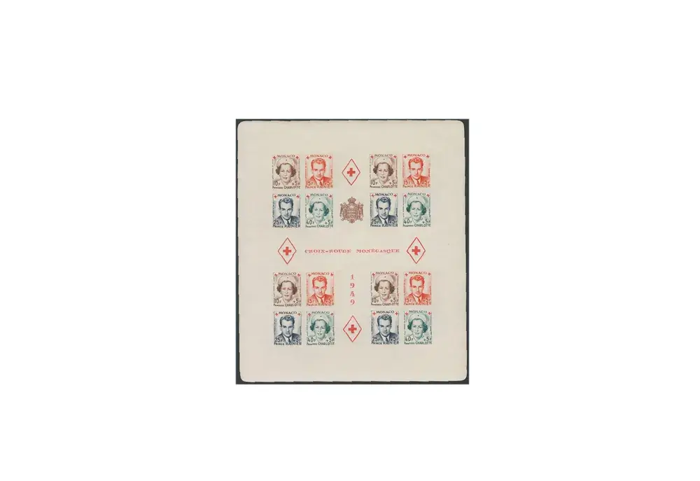 Briefmarken Monaco Rotes Kreuz 1949 Block 3 B postfrisch - Schnell zugreifen