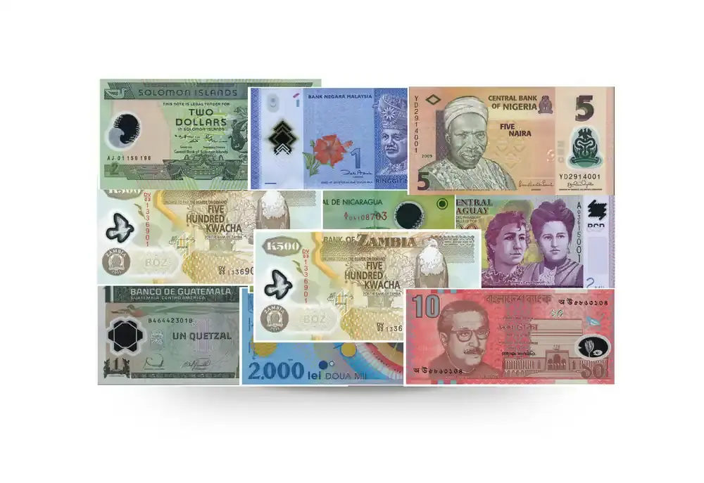 Welt Kollektion 10 Polymer Banknoten - Reduziert