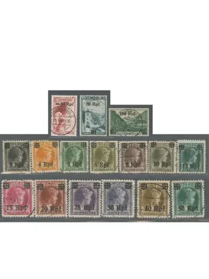 Deutsche Besetzung Luxemburg 1940 Michel Nr. 17 bis 32 gestempelt - Nur noch kurze Zeit