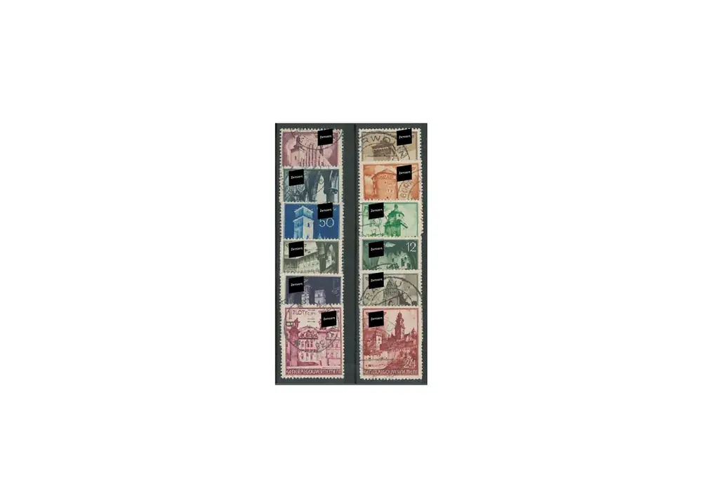 Generalgouvernement Freimarken 1940 Michel Nr. 40/51 gestempelt | Sofort kaufen