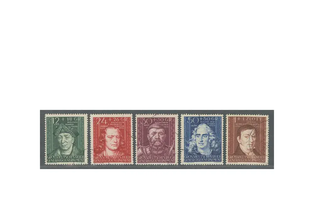 Generalgouvernement 1944 Kulturträger (II) Michel Nr. 120/24 gestempelt | Preis gesenkt