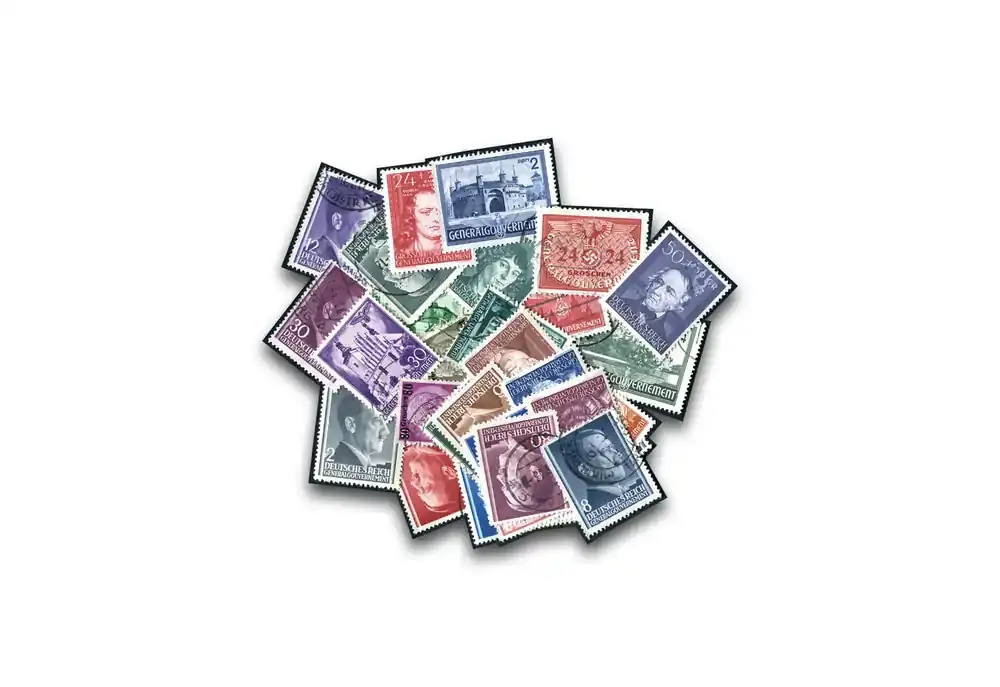 Sonderpreis | Briefmarken Deutsches Reich Generalgouvernement 50 Marken postfrisch und gestempelt