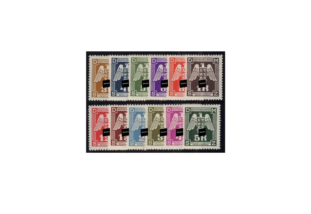 Böhmen und Mähren Dienstmarken Adler Michel Nr. D 13 bis D 24 postfrisch | Sicher einkaufen