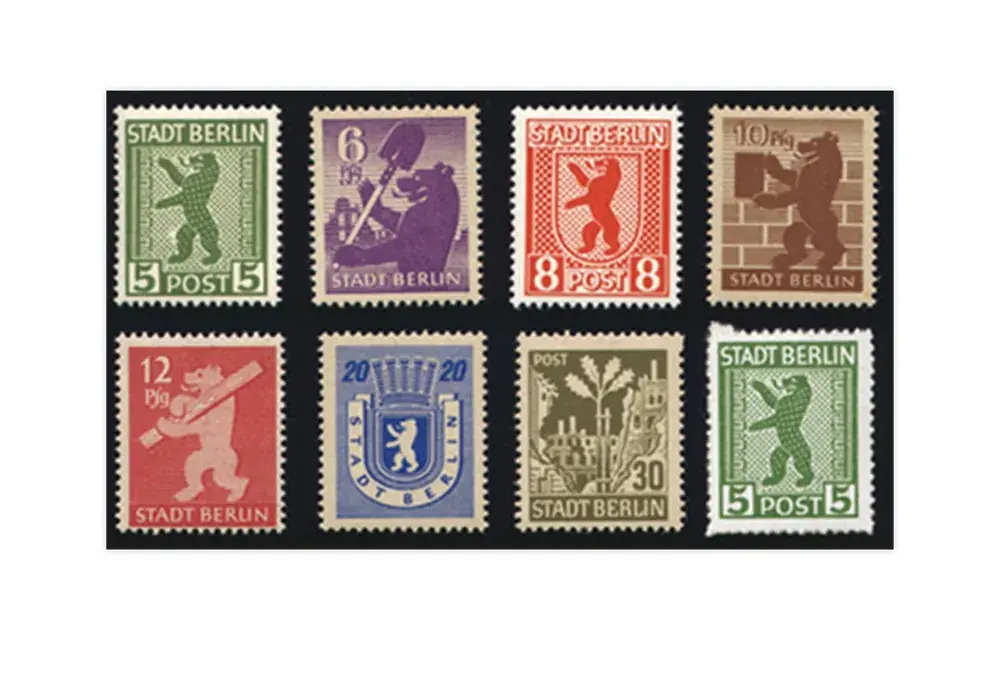 Briefmarken SBZ Berlin 1945 Michel-Nr. 1 A bis 7 A, 1 AB postfrisch - Aktionspreis
