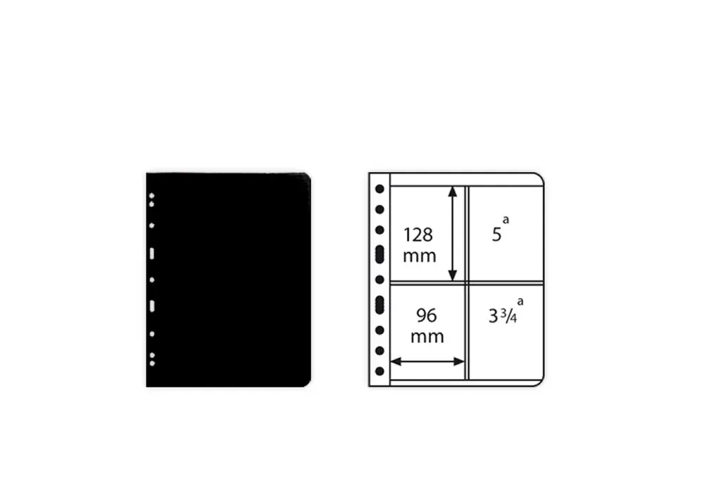 Begrenztes Angebot - VARIO-Hüllen mit 2er-Einteilung (schwarz)