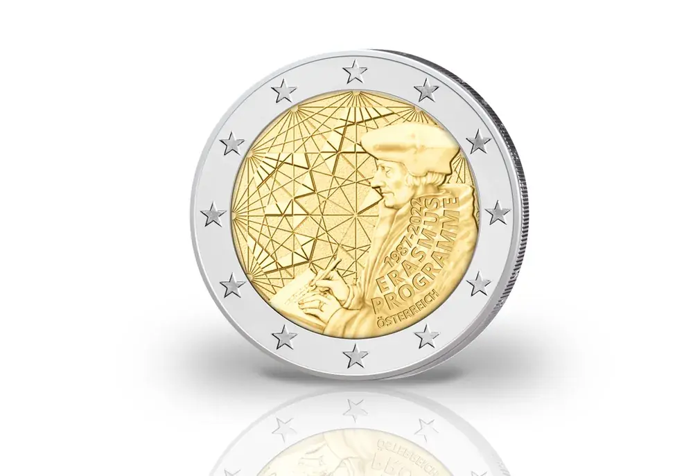 Neu im Shop | 2 Euro 2022 Österreich 35-jähriges Bestehen des Erasmus-Programms