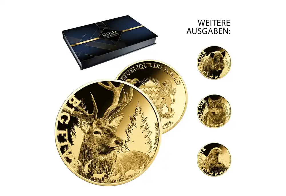 Ausverkauf - Goldmünzen-Kollektion „Big Five Germany“ im Sammler-Service