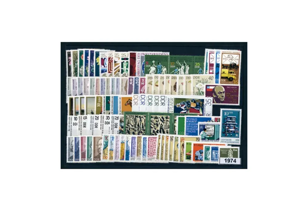 Angebot | Briefmarken DDR Jahrgang 1974 Michel-Nr. 1907-2011 gestempelt