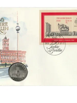Nur noch wenige - DDR Numisbrief J. 1614 mit Gedenkmünze 5 Mark Rotes Rathaus Berlin 1987 in Kollektion