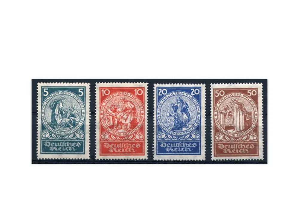 Ausverkauf | Briefmarken Deutsches Reich Deutsche Nothilfe Michel-Nr. 351-354 Falz