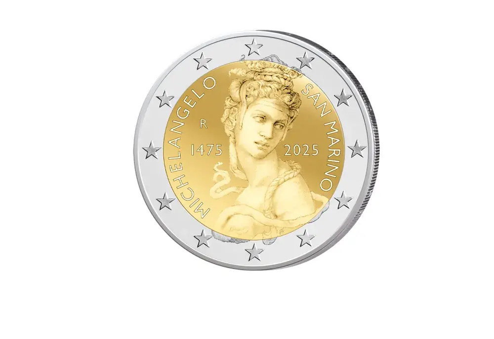 Preiswert - 2 Euro 2025 San Marino 550. Geburtstag Michelangelo Reverse-Proof (PP)