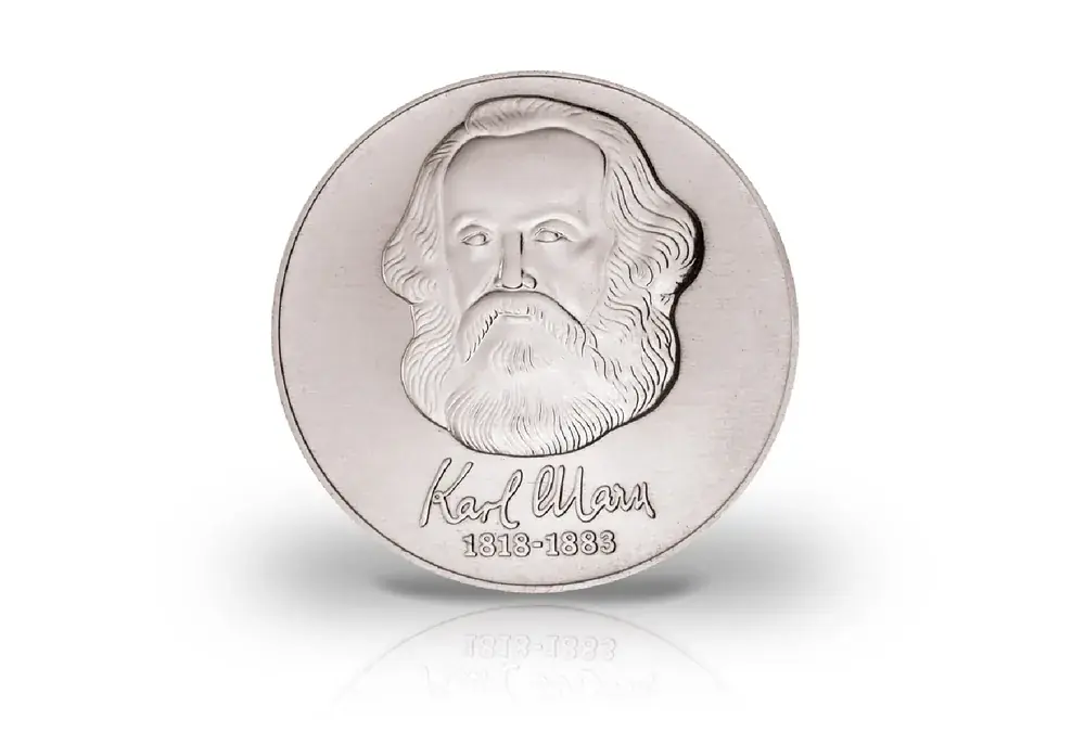 Zertifiziert | 20 Mark Gedenkmünze 1983 DDR Karl Marx Jaeger-Nr. 1592
