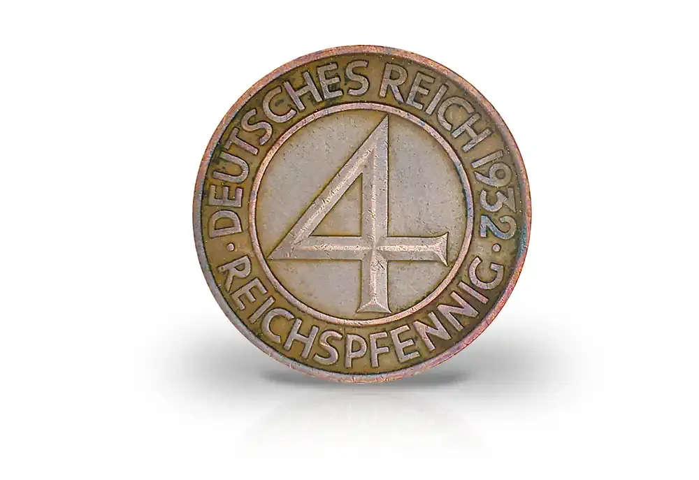 4 Pfennig 1932 Weimarer Republik Brüningtaler Prägestätte unserer Wahl Jaeger-Nr. 315 | Sonderangebot
