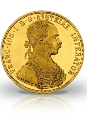 4fach Dukat Goldmünze 1915 Österreich-Ungarn Franz Joseph I. - Neu gelistet