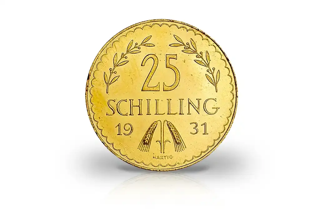 Verfügbar - 25 Schilling Goldmünze Österreich 1926-1934 I. Republik