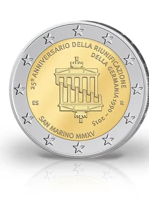 2 Euro 2015 San Marino 25 Jahre Deutsche Einheit st im Blister - Premium
