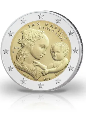 2 Euro 2019 San Marino 550. Todestag Filippo Lippi st im Blister - Nur heute