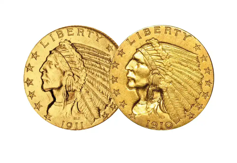 Jetzt neu - 2,5 und 5 2er Spar-Set USA Indian Head im Etui