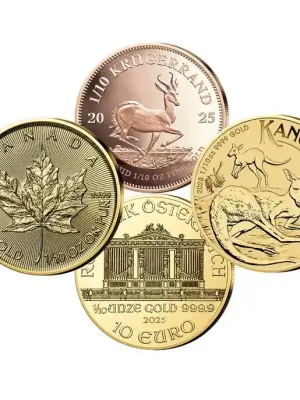 Aktionspreis - 4er-Set Die Besten Vier 1/10 Goldmünzen 2025
