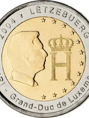 Premium | 2 Euro Gedenkmünze Luxemburg 2004 bfr. – Monogramm