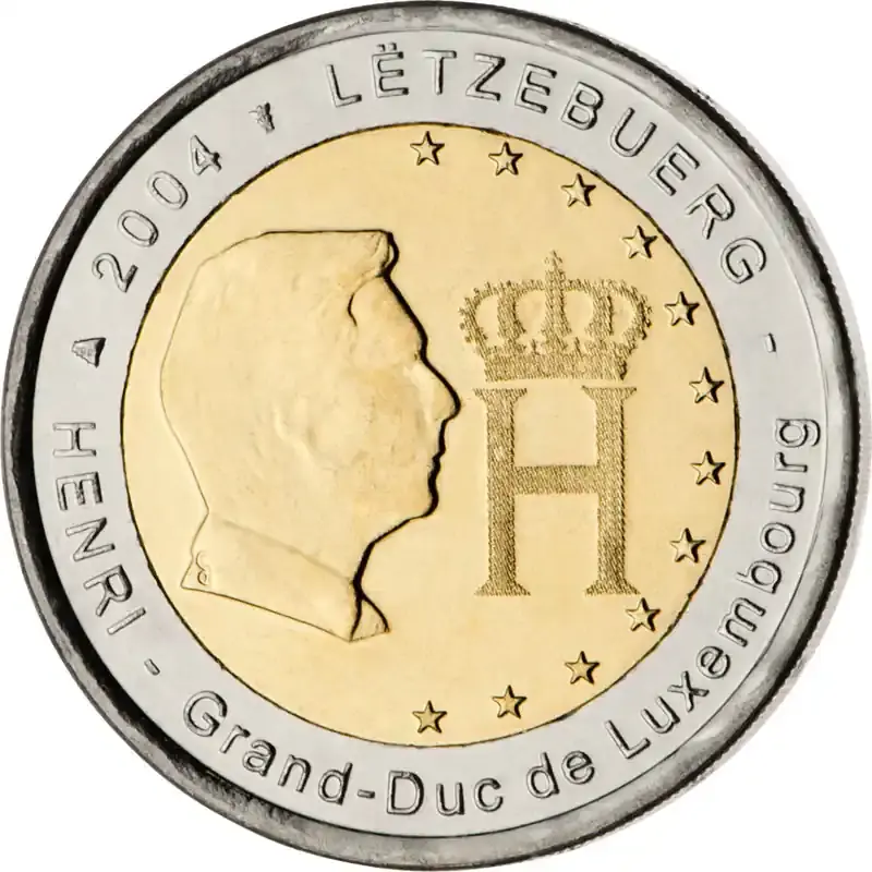 Premium | 2 Euro Gedenkmünze Luxemburg 2004 bfr. – Monogramm