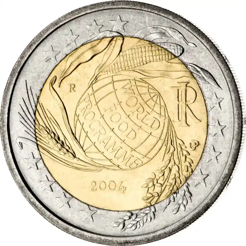Nur solange der Vorrat reicht | 2 Euro Gedenkmünze Italien 2004 bfr. – World Food