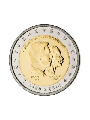 Verfügbar | 2 Euro Gedenkmünze Luxemburg 2005 bfr. – Henri & Adolphe