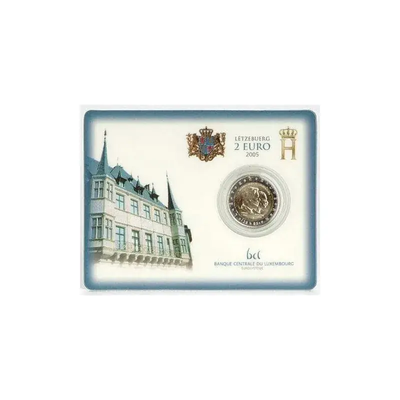 2 Euro Gedenkmünze Luxemburg 2005 st – Henri & Adolphe – in CoinCard - Sonderangebot