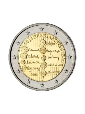 2 Euro Gedenkmünze Österreich 2005 bfr. – Staatsvertrag | Markenqualität