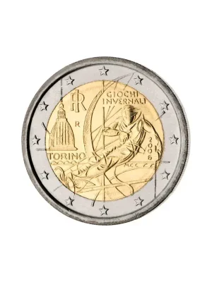 2 Euro Gedenkmünze Italien 2006 bfr. – Olympia Turin - Schneller Versand