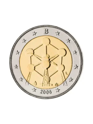 Sofort bestellbar | 2 Euro Gedenkmünze Belgien 2006 bfr. – Atomium
