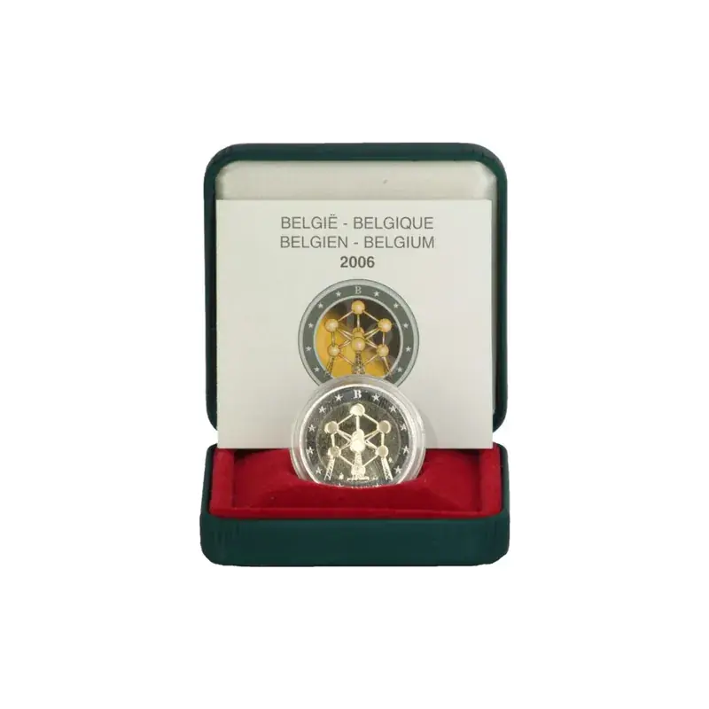Sehr beliebt - 2 Euro Gedenkmünze Belgien 2006 PP – Atomium – im Etui