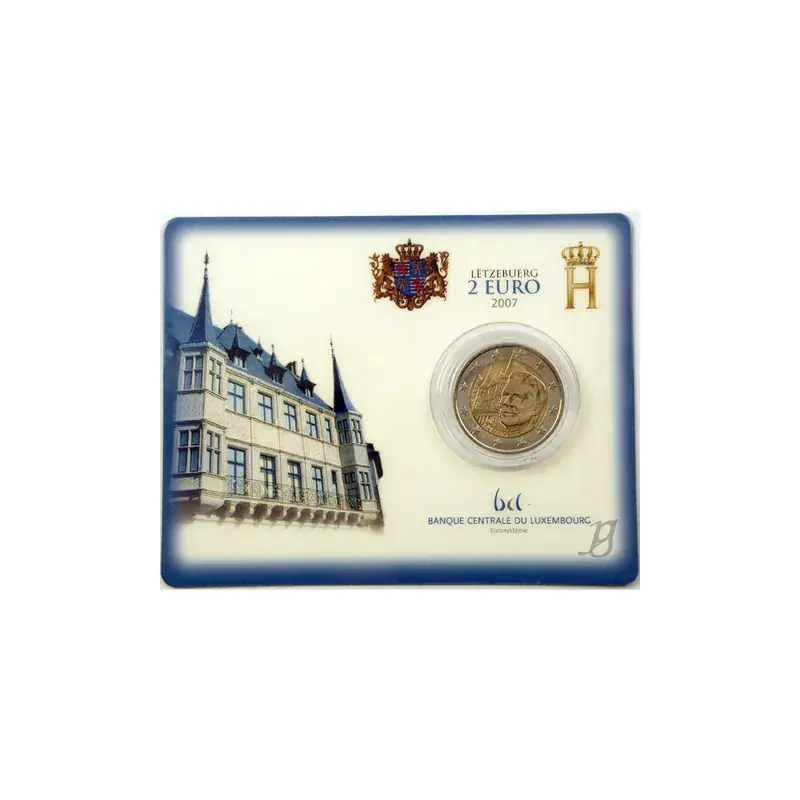 Sonderangebot - 2 Euro Gedenkmünze Luxemburg 2007 st – Palast – in CoinCard