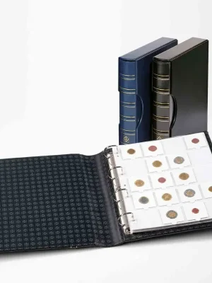 Ringbinder GRANDE, inkl.10 Hüllen für 200 Münzrähmchen, inkl. Kass., schwarz - Neu gelistet