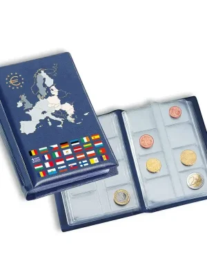 Taschenalbum ROUTE für 12 Euro-Kursmünzensätze, blau | Neu verfügbar