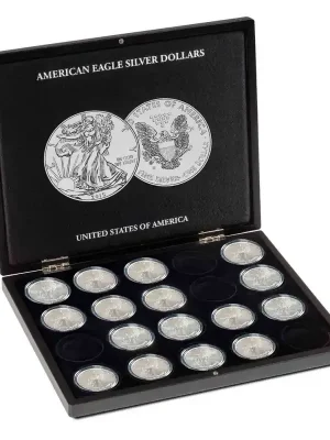 LEUCHTTURM Münzkassette für 20 American Eagle-Silberunzen in Kapseln, schwarz | Angebot