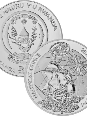 50 Francs Ruanda 2017 – 1 Unze Silber PP – Nautical Ounce Santa Maria | Top-Deal