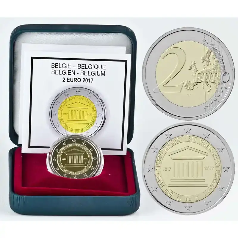 2 Euro Gedenkmünze Belgien 2017 PP – Universität Gent – im Etui | Jetzt verfügbar