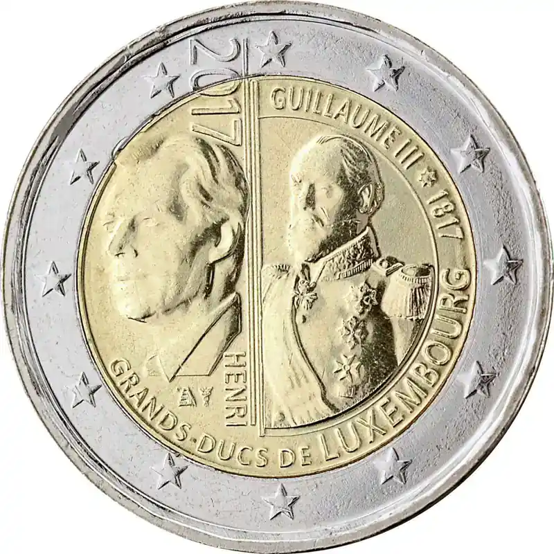 Super-Preis - 2 Euro Gedenkmünze Luxemburg 2017 bfr. – Großherzog Wilhelm III.